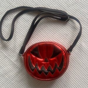 Pumpkin Kult The Collection Love Pain Stitches Red Metallic Pumpkin Bag Two Side